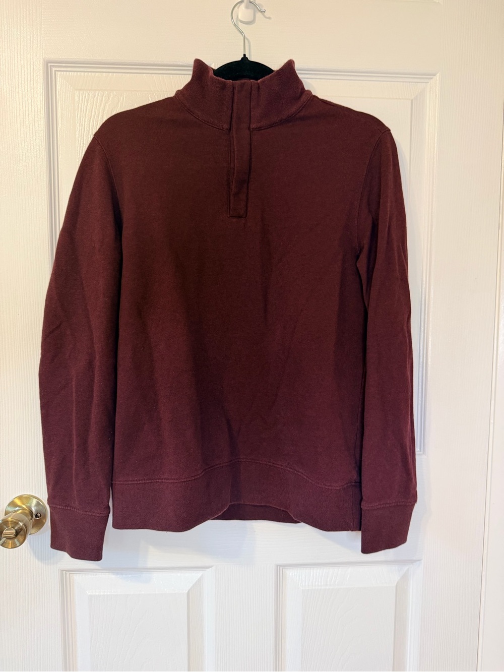 Men's Quarter-Zip Pullover Untuckit Sweater - Burgundy